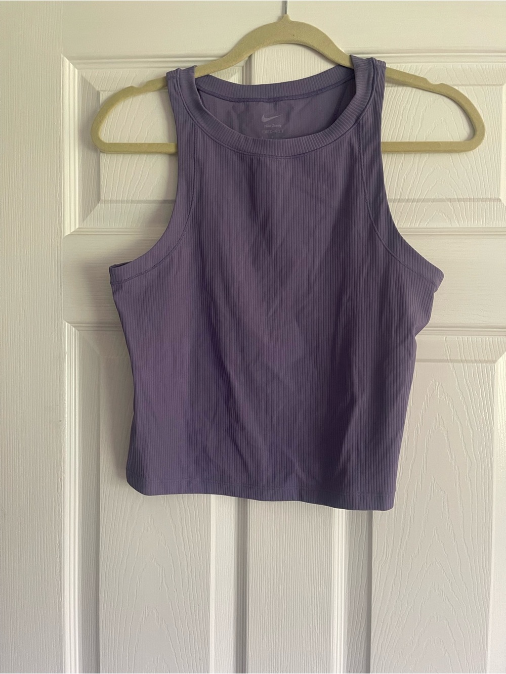 Nike Lavender Ribbed Crop Tank zenvy Dri fit